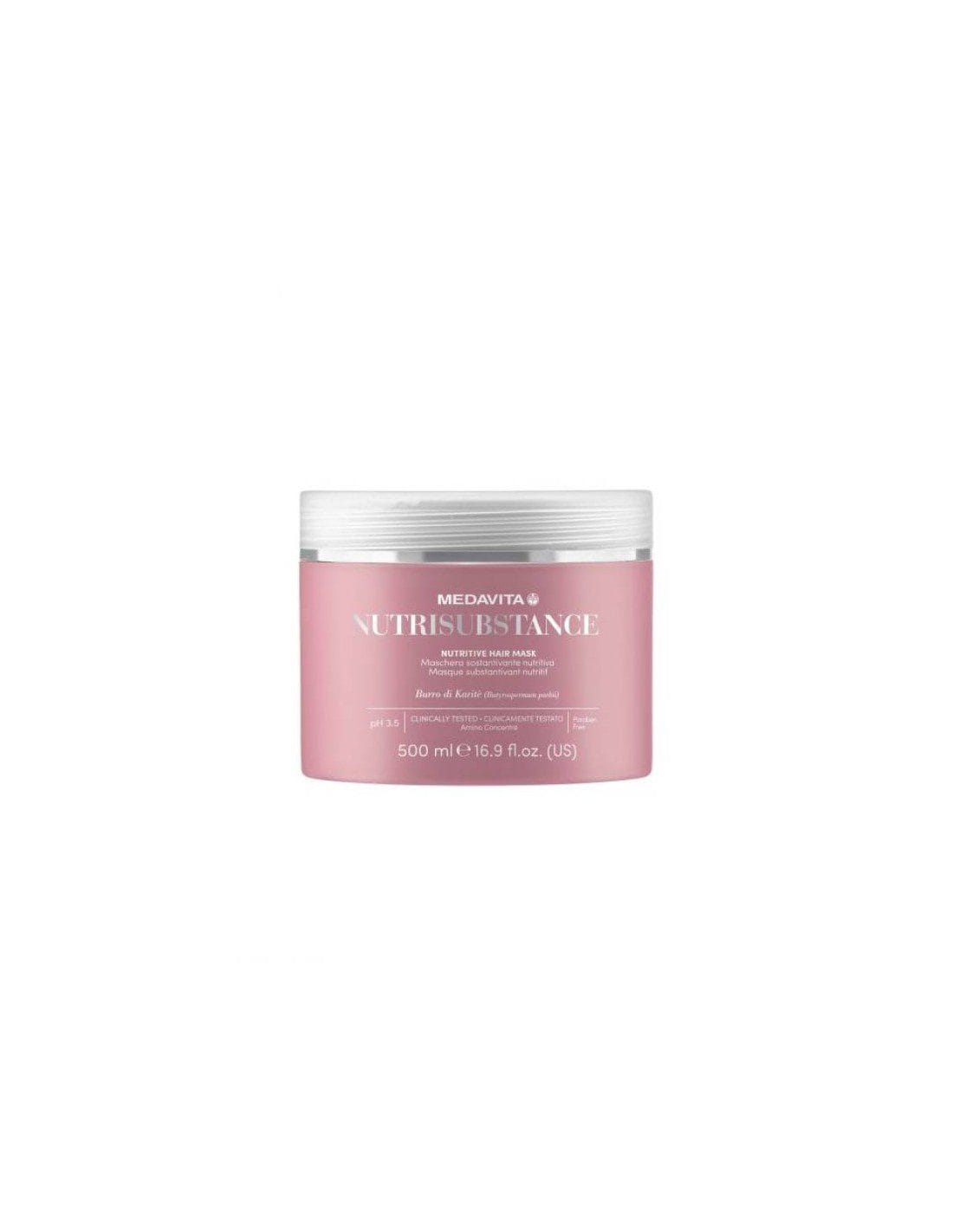 Medavita Nutrisubstance Maschera Sostantivante Nutritiva 500ml - maschera nutritiva capelli sensibilizzati e secchi