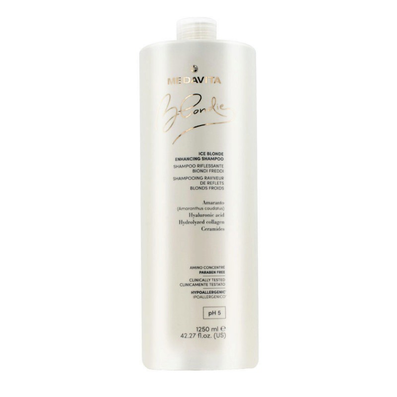 Medavita Blondie Ice Blonde Enhancing Shampoo 1250ml - shampoo rinforzante anti-giallo capelli biondi tonalità fredda