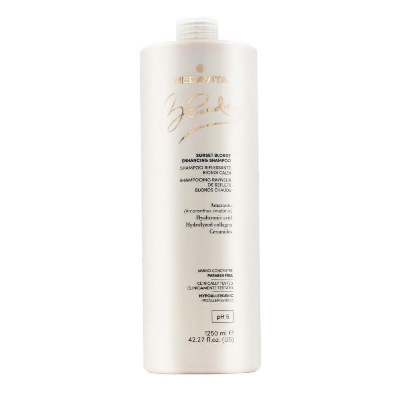 Medavita Blondie Sunset Blonde Enhancing Shampoo 1250ml - shampoo riflessante capelli biondi tonalità calda