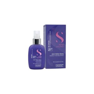 Alfaparf Semi di Lino Blonde Anti-Yellow Spray 125ml - spray anti-giallo leave-in capelli biondi grigi con mèches