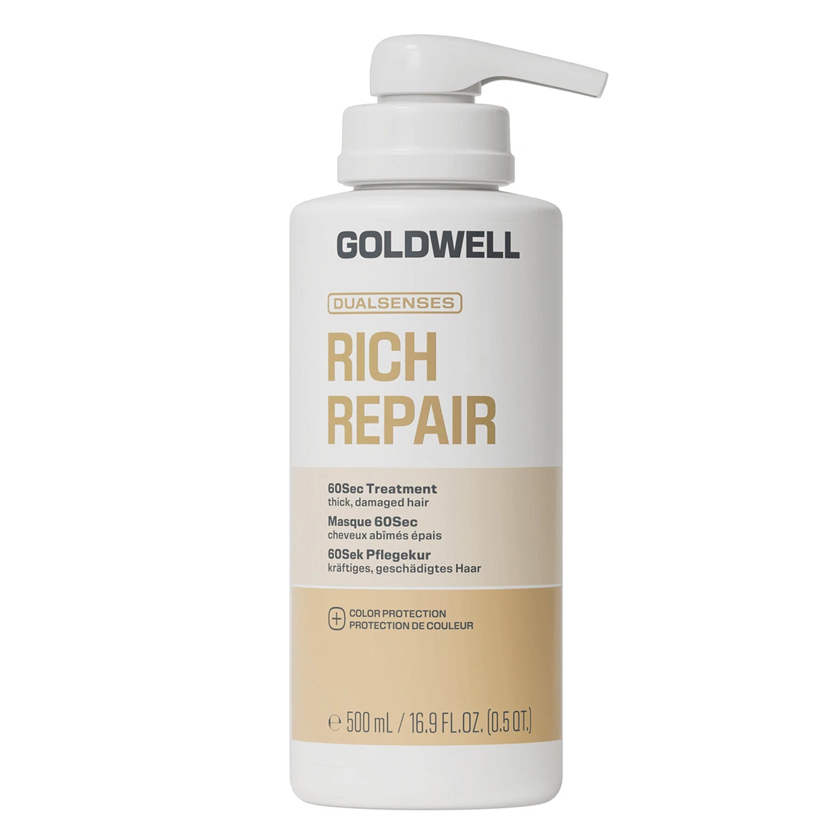 GOLDWELL DUALSENSES RICH REPAIR- 60sec Treatment thick, damaged hair 500ml
