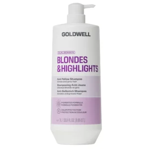 GOLDWELL DUALSENSES BLONDS & HIGHLIGHTS- Anti Yellow Shampoo blonde and grey hair 1000ml